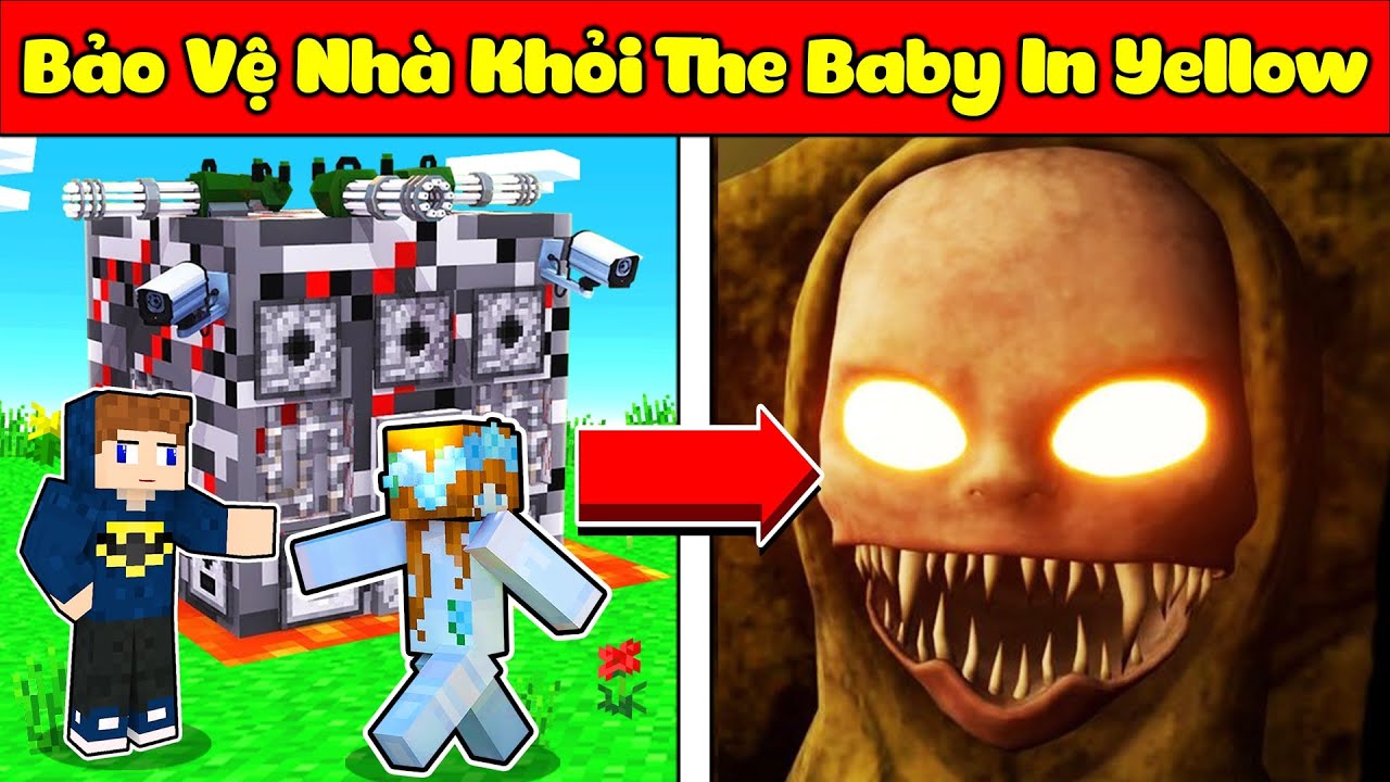 JayGray Thử Thách Bảo Vệ Nhà Khỏi THE BABY IN YELLOW Trong Minecraft*Troll Mochi Bằng Em Bé Ác Quỷ 😈