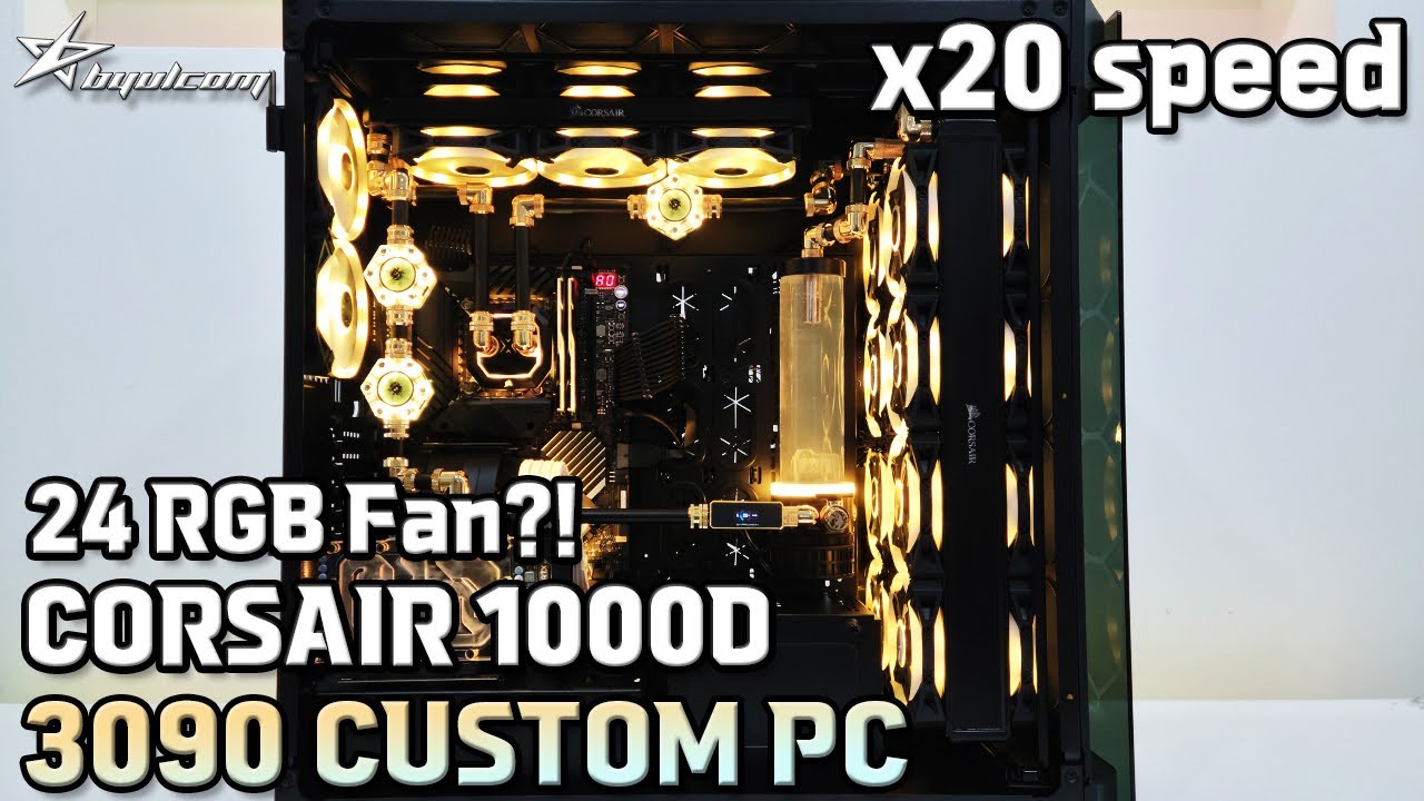 CORSAIR OBSIDIAN 1000D  | 20X | 24 RGB Fan?! With Super-Tower CUSTOM PC