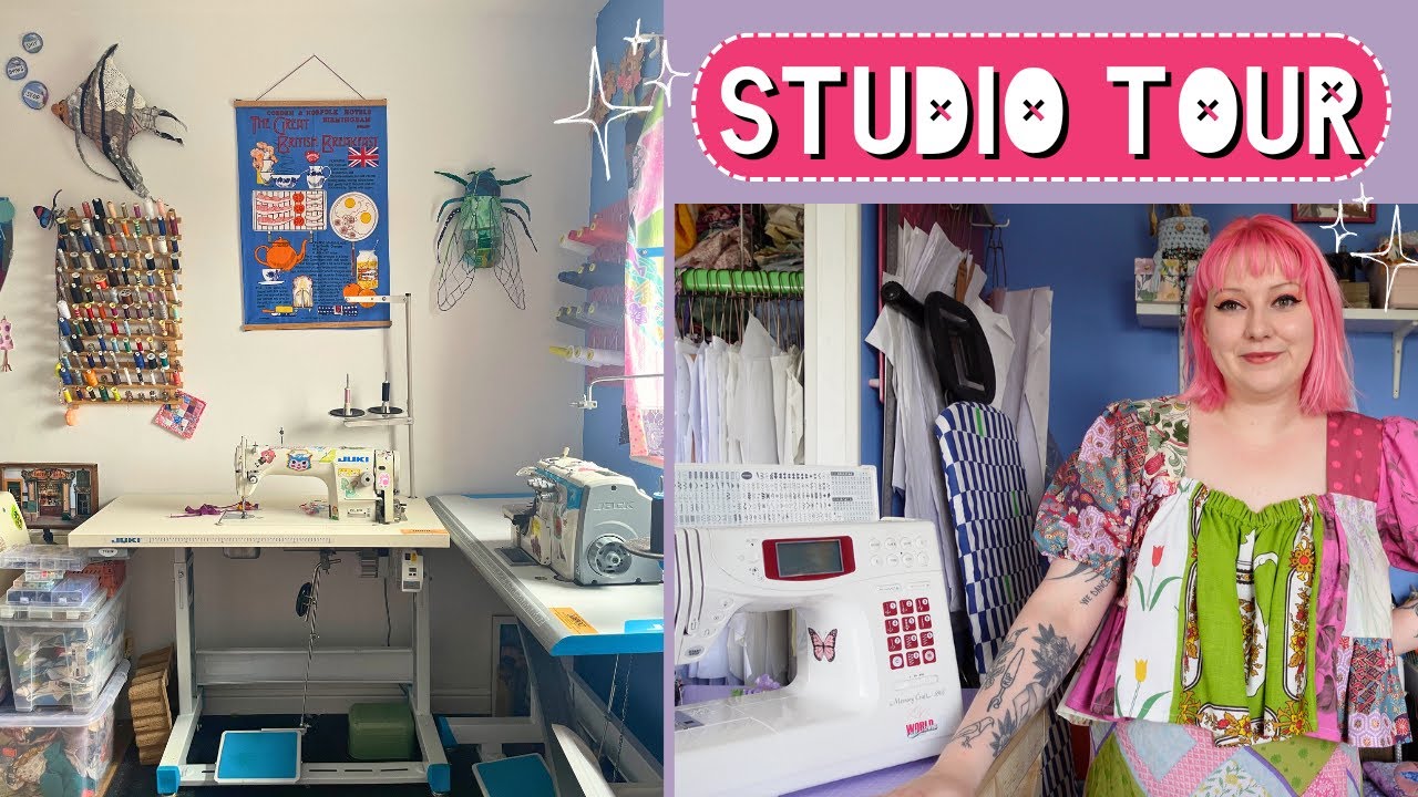 Sewing Studio Tour! + my messy sewing room and set up