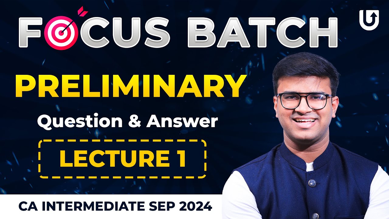 Corporate and Other Laws | CA Inter Law | L1 | Focus Batch | CA Inter Sep 2024 | CA Indresh Gandhi
