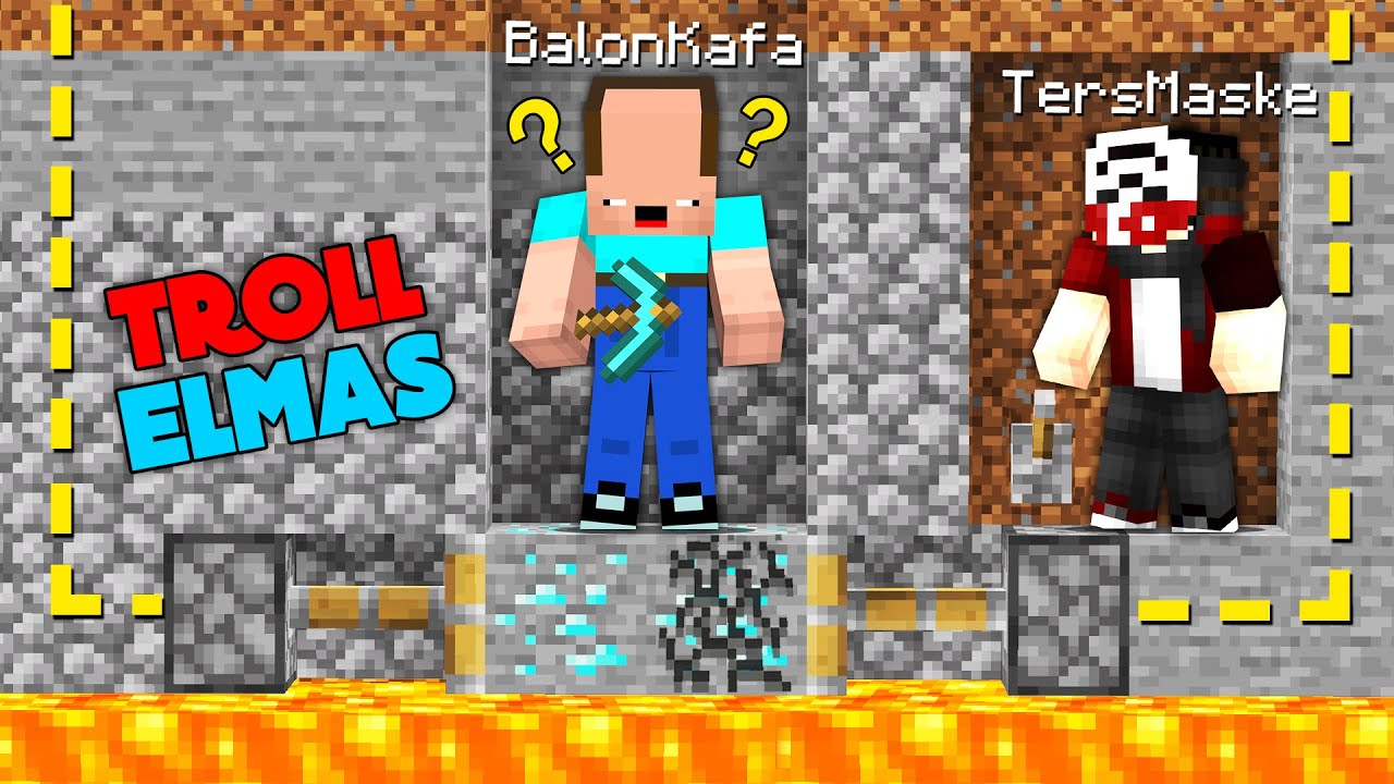 BALON KAFA'YI ELMASLAR İLE ÇOK FENA TROLLEDİM ! - Minecraft