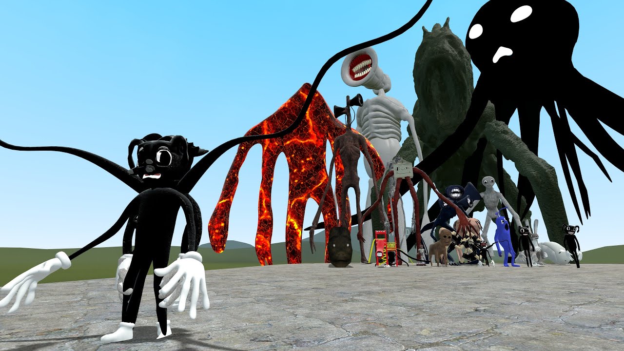 All CARTOON CATS COMBINED VS TREVOR HENDERSON CREATURES! Garry's Mod [Siren Head] Tapliasmy Gameplay