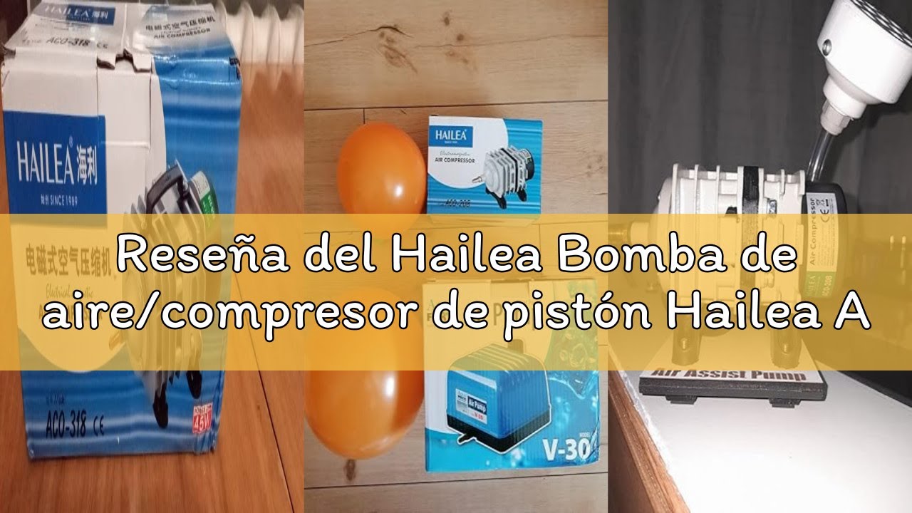 Reseña del Hailea Bomba de aire/compresor de pistón Hailea ACO 318, 60 l/min, 18,2x9,5x11,6 cm, gris