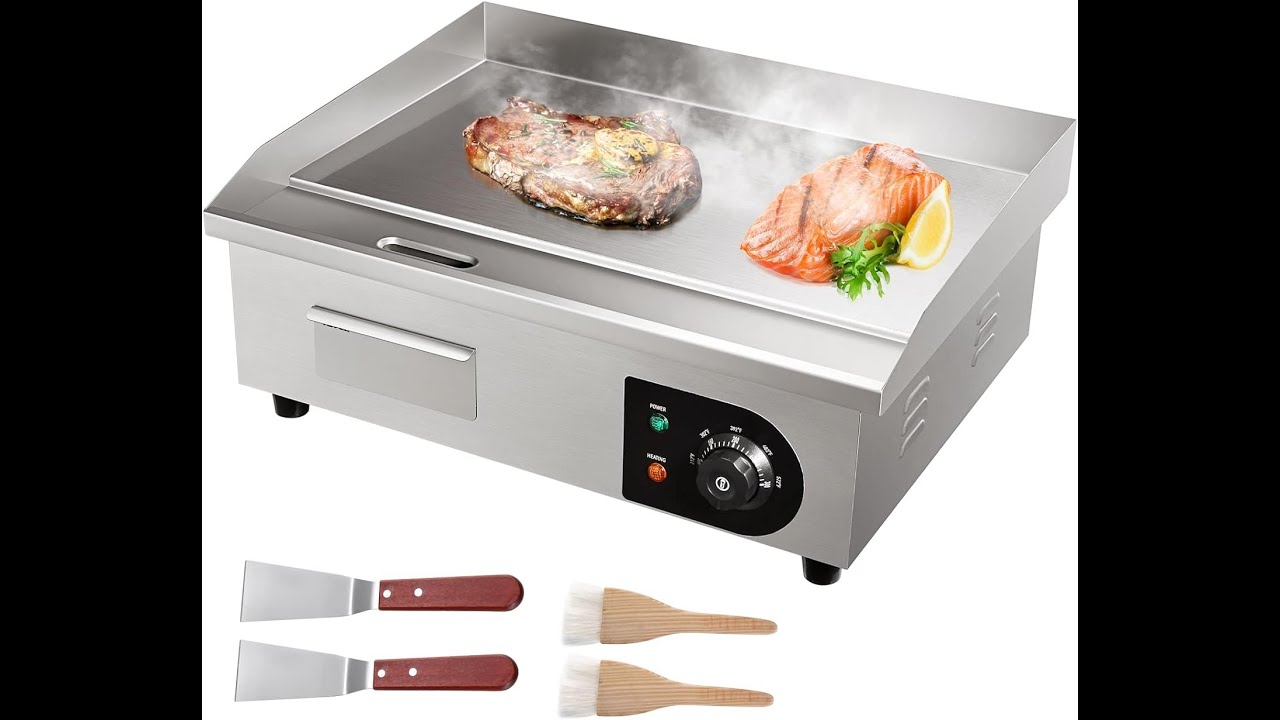 VEVOR 1600 watt Countertop Griddle Review - Pros & Cons - VEVOR commercial electric griddle