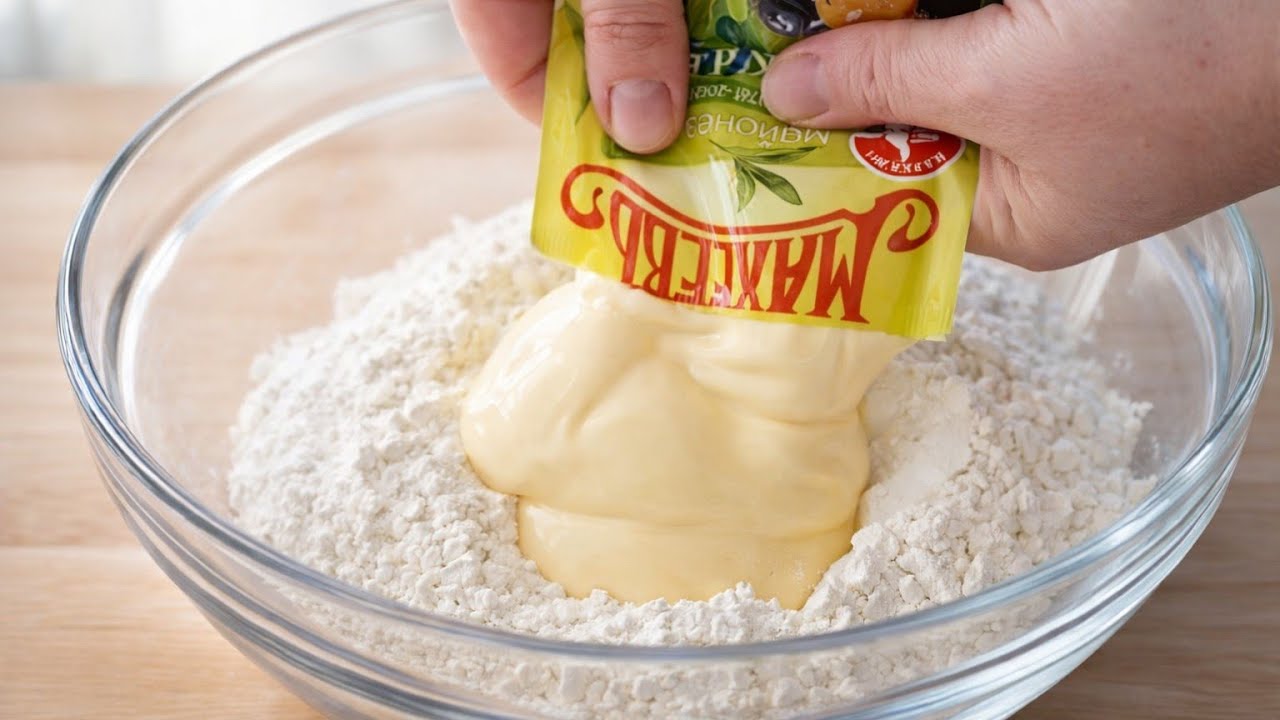 Перемешайте МАЙОНЕЗ С МУКОЙ! Мало кто знает этот секретный рецепт! муж в восторге!