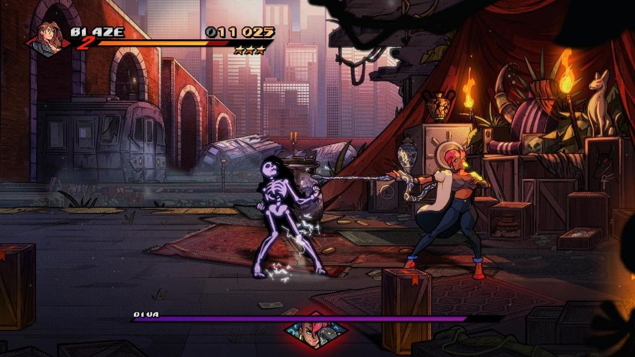 Blaze Kicked & Shocked Ryona- Streets Of Rage 4