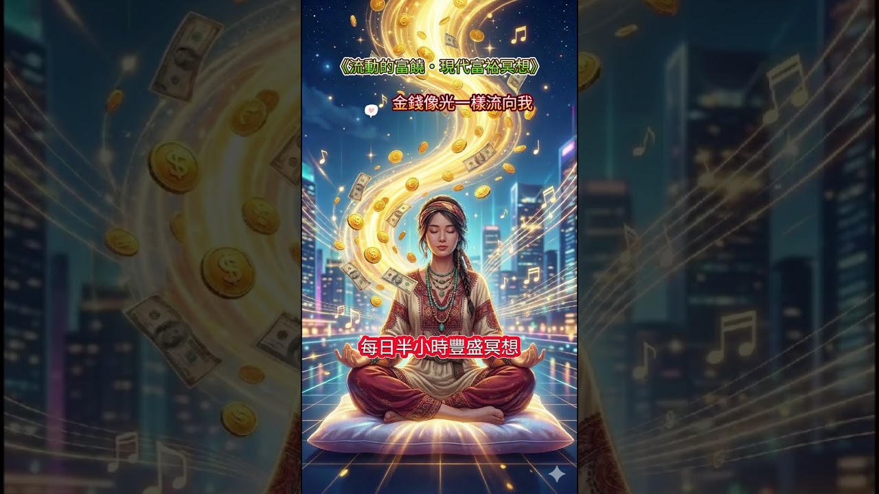 ✨〔流動的富饒・現代富裕冥想〕金錢像光一樣流向我／每日半小時豐盛冥想 Vol. 25 