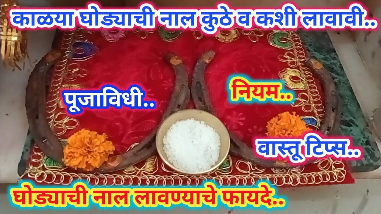 काळया घोड्याची नाल कुठे व कशी लावावी?घोड्याची नाल लावण्याचे नियम व फायदे..#vastutips#vastushastra