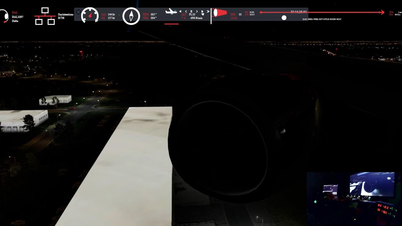 X-Plane 12 12.4 b4 Back to Basics  Zibo 737-800 KATL/KCLT  Say intentions Nimbus and Orbx