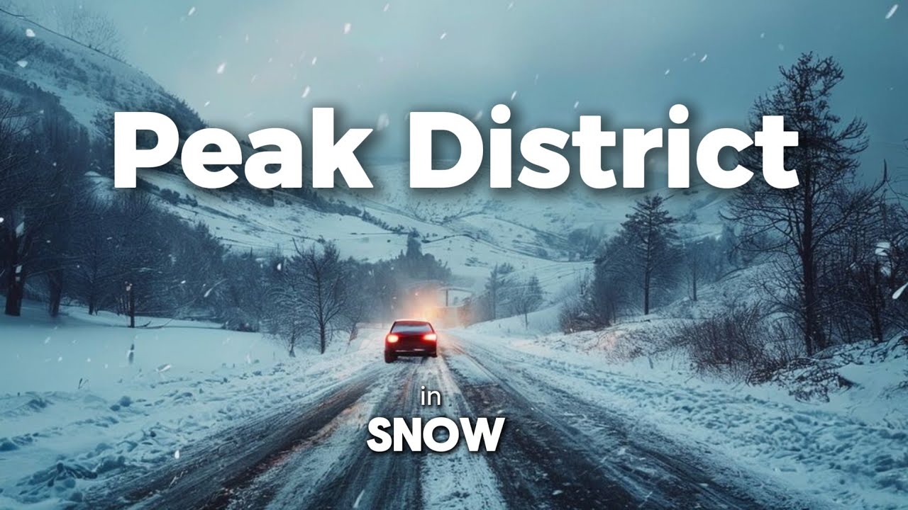 Driving in Snow in Peak District | Peaceful UK Winter Drive (Hindi Travel)