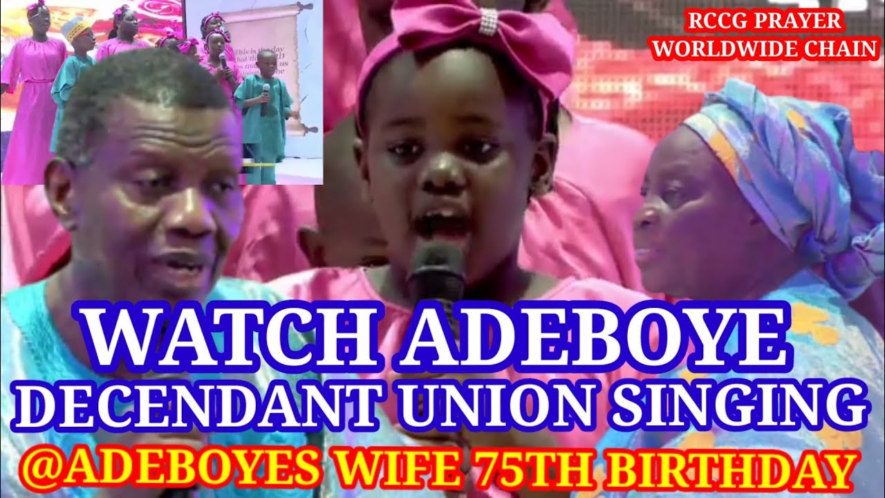 Pastor Adeboye Grandchildren sing to Celebrate mummy at 75th birthday at RCCG Lagos today