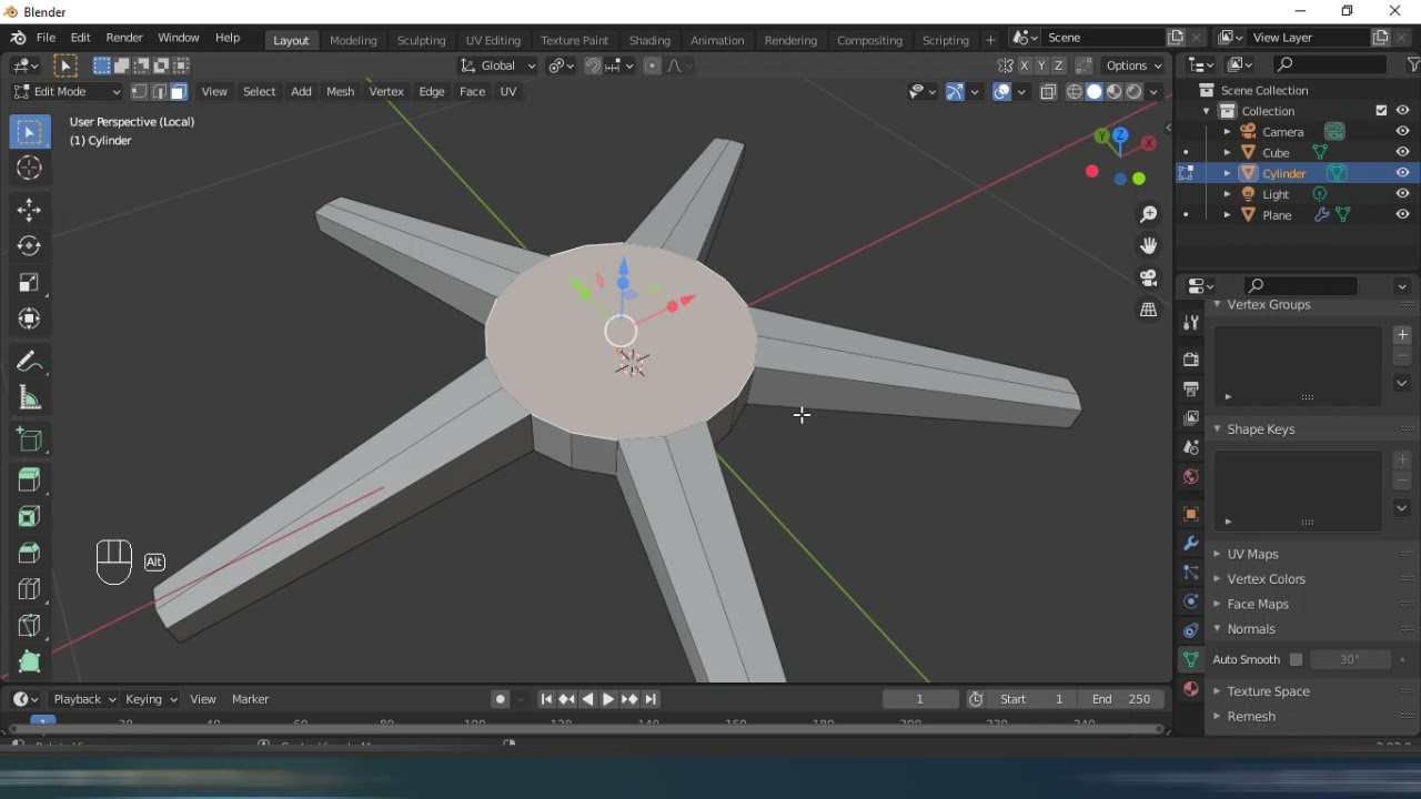 Tutorial blender untuk pemula ke 3 - Modeling kursi kantor di Blender 2.93.1