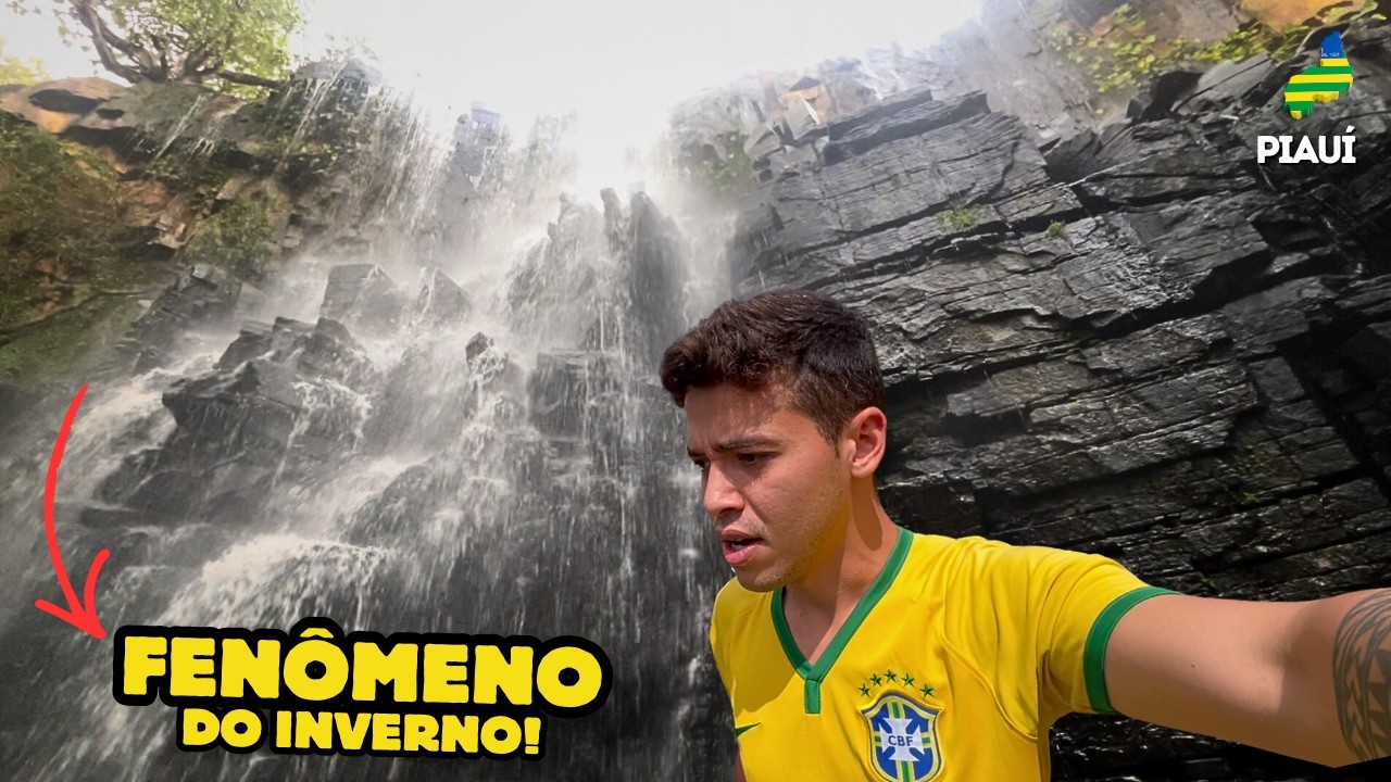 ESSA cachoeira no Interior do PIAUI só aparece no INVERNO! - (Cachoeira da Bica)