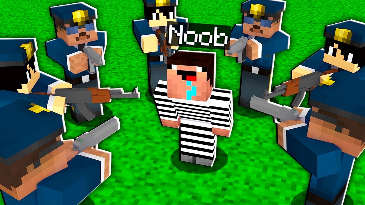POLICIE MÁLEM ZATKLA NOOBA V MINECRAFTU...