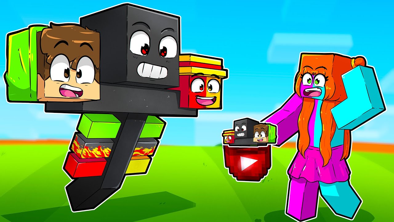 PEGUEI SUPER PODERES dos YOUTUBERS no MINECRAFT (craft legends)