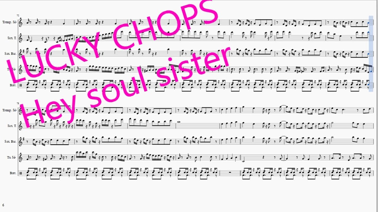 Hey Soul Sister sheet music - by Lucky Chops