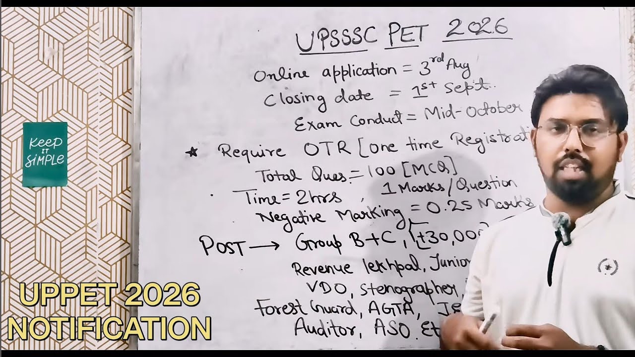 BIG NEWS! UP PET 2026 Notification Release 📢 | Complete Information, Age Limit, Qualification #uppet