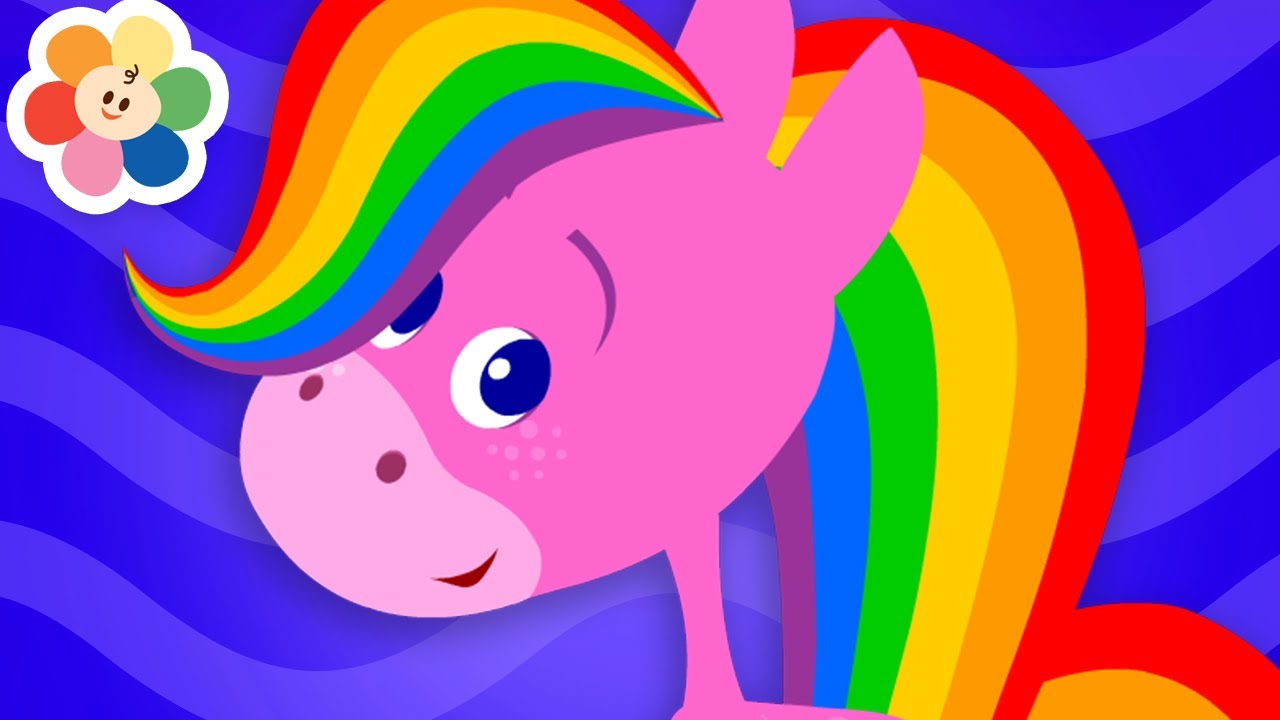 Aprender as Cores para Bebês com Cavalo Arco-Iris | Desenhos Animados em Portugues | BabyFirst TV
