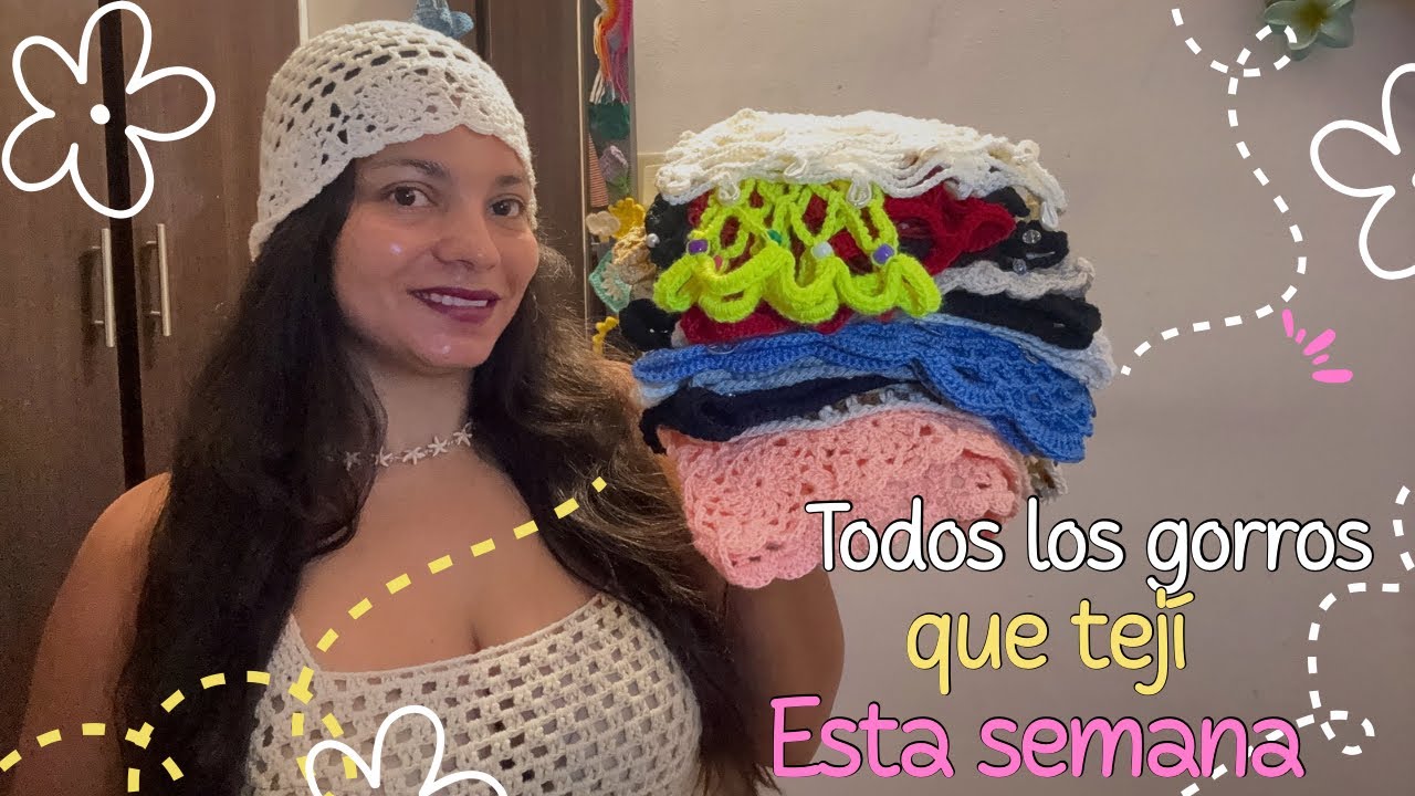 TODOS LOS GORROS QUE TEJÍ ESTA SEMANA - VLOG CROCHETERO - GORROS TEJIDOS A CROCHET