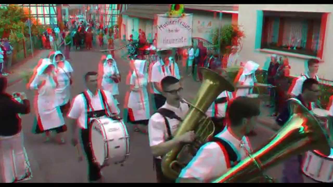 Luttertaler Musikanten - Umzug - Anaglyph 3D