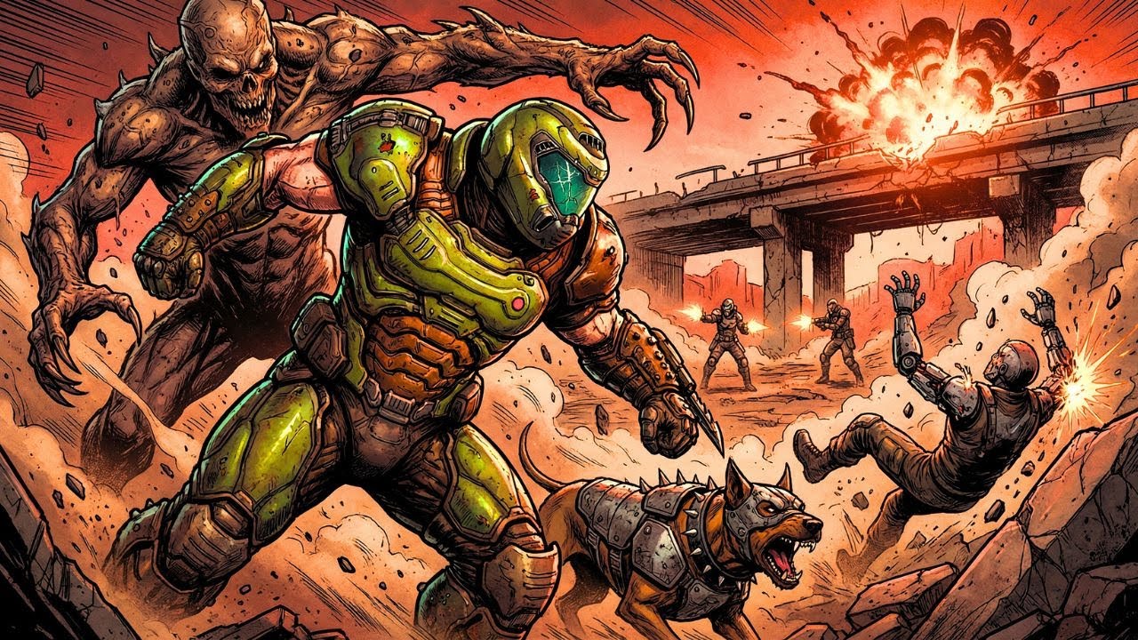 What If Doom Slayer Landed In Fallout Wasteland?