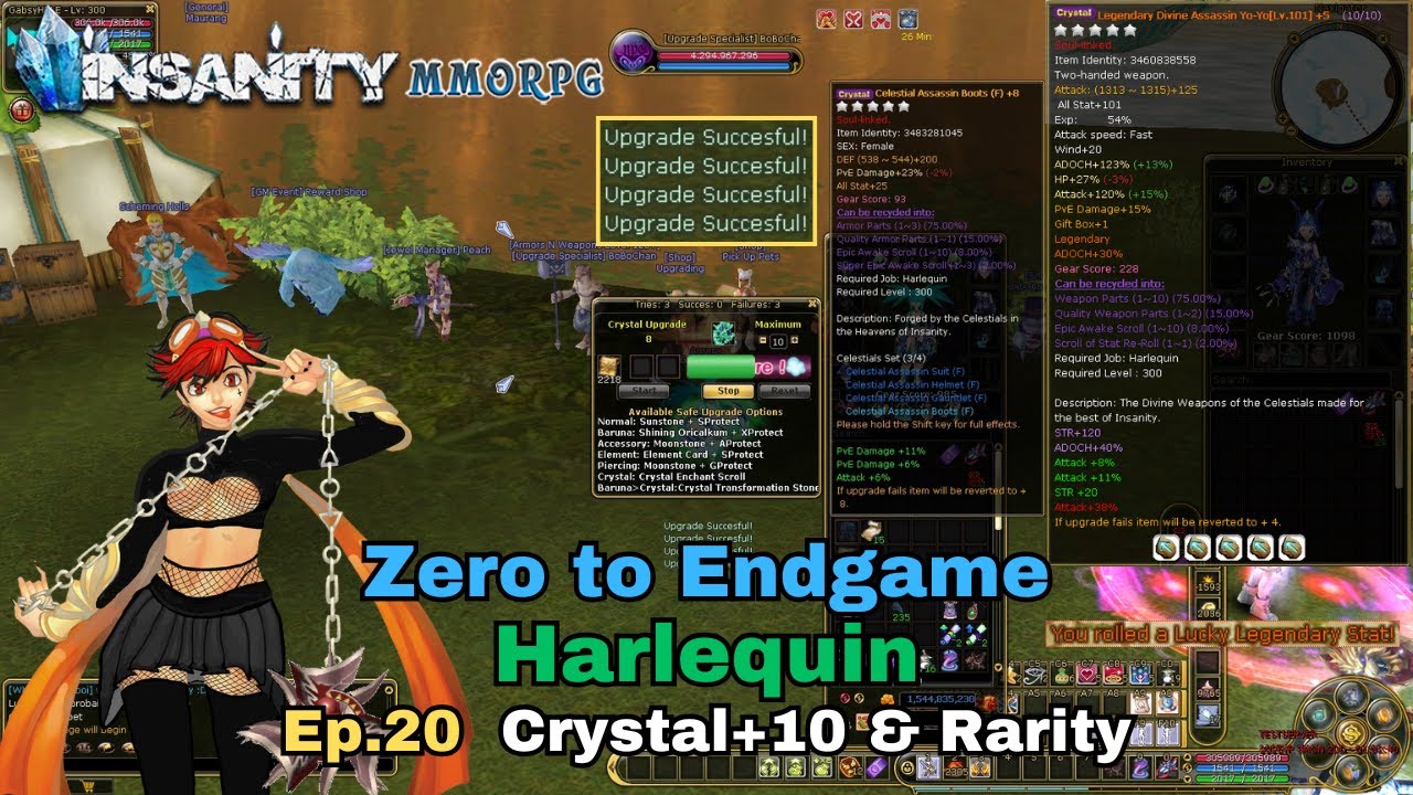 Insanity FlyFF - ZTE Harlequin Series Ep.20 - Crystal+10 & Rarities