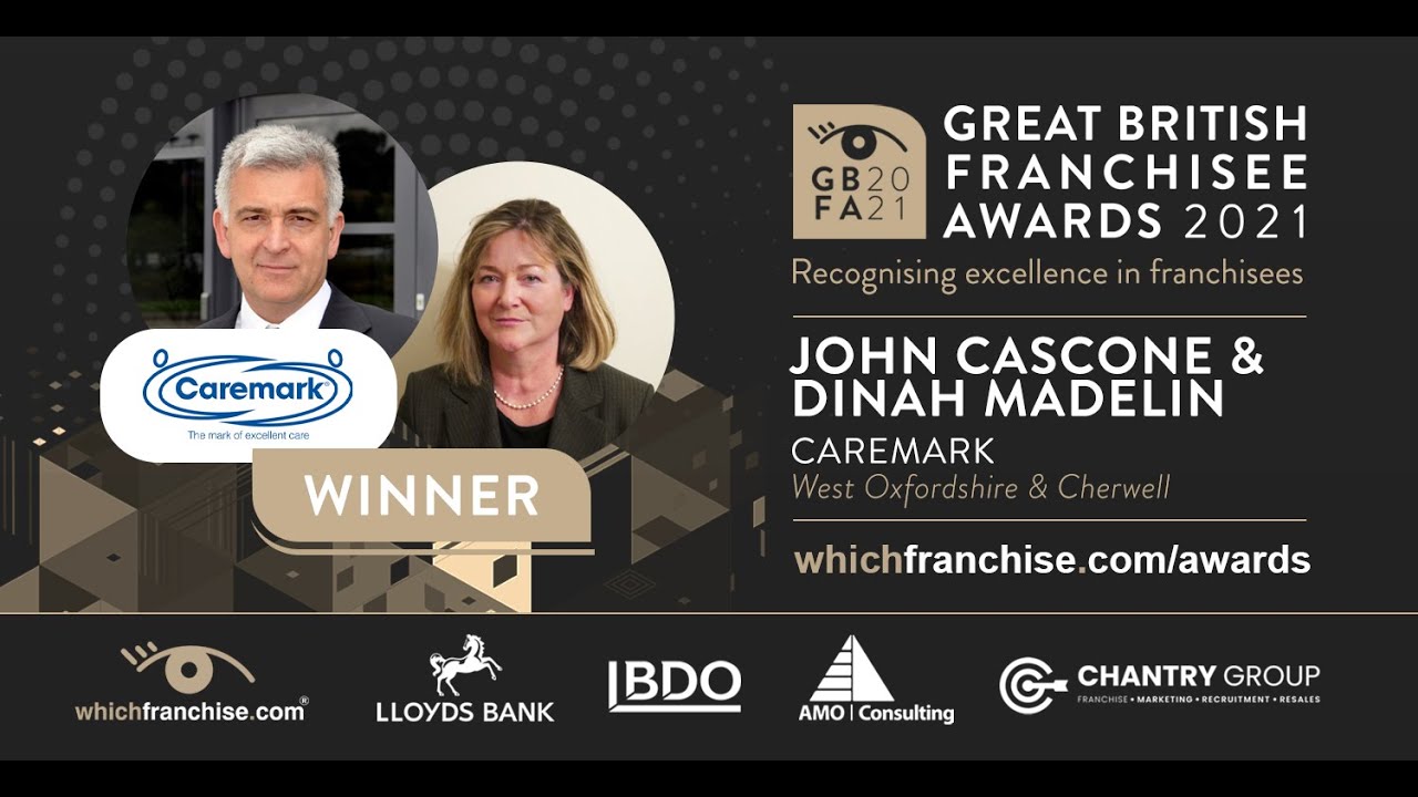 John Cascone & Dinah Madelin, Caremark - Great British Franchisee Awards 2021 | Round 1 Winner