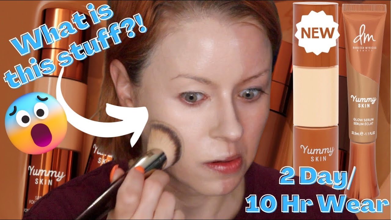 Danessa Myricks YUMMY SKIN Serum Foundation + Glow Serum Primer Review + 2 Day Wear