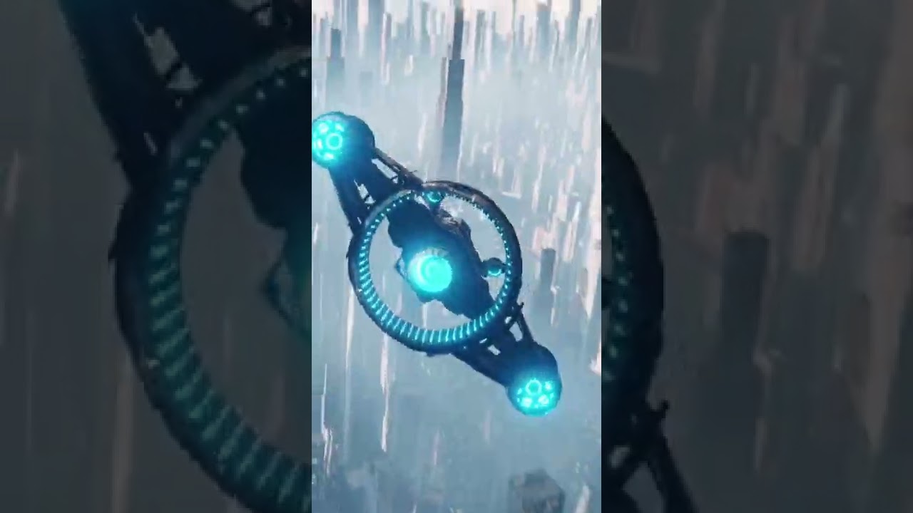 Space ship arrival - blender 3D