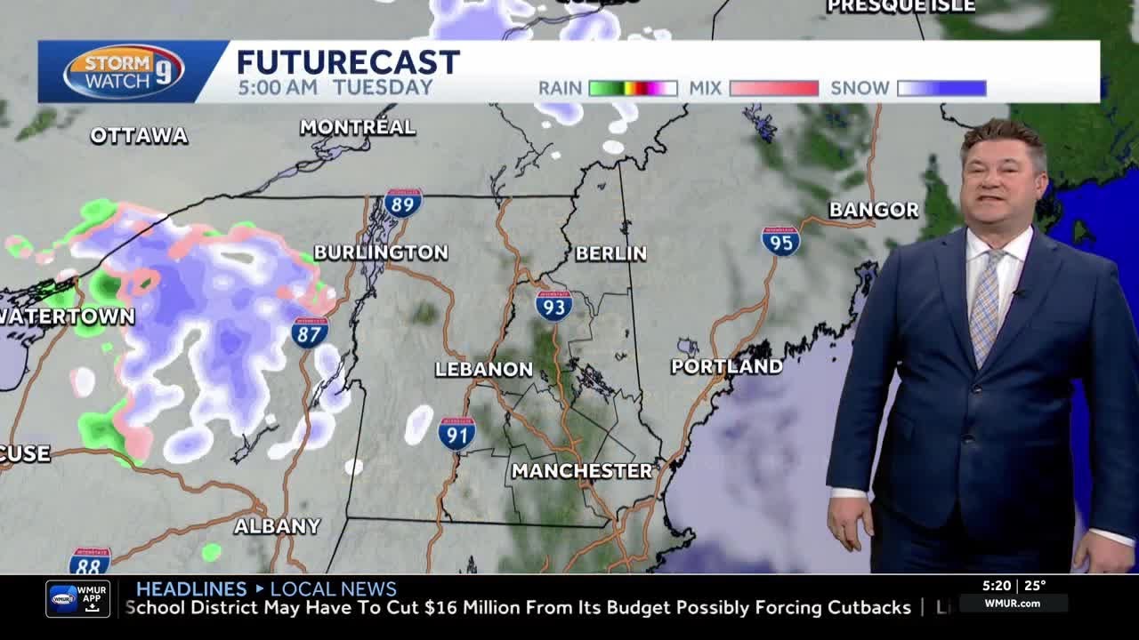Video: Few snow showers Tuesday