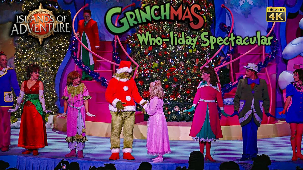 Шоу «The Grinchmas Who liday Spectacular» в формате 4K, Islands of Adventure, Universal Orlando, ...