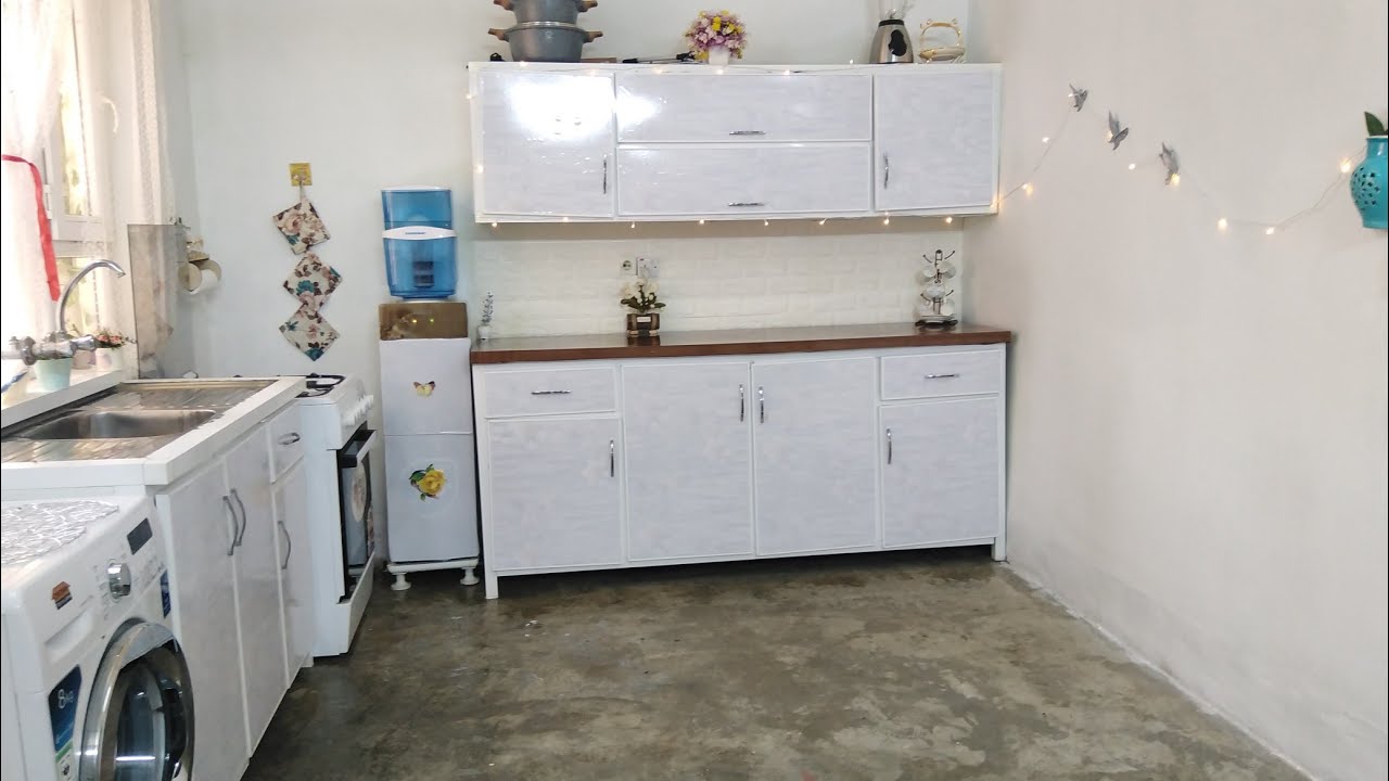 #روتين ثاني سلسله روتينات تنضيف البيت قبل العيد.. تغليف الكاونتر وصبغ المطبخ وغسل وتنضيف