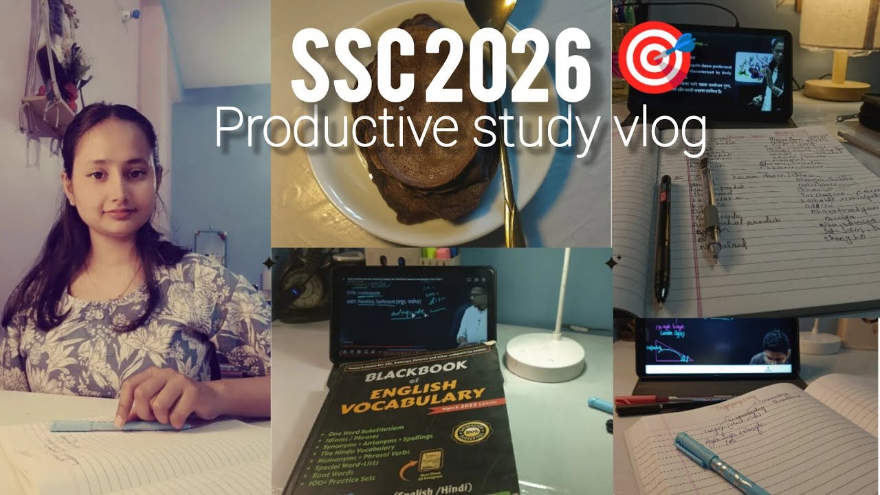 My Productive Study Day for SSC 2026 | Study With Me | SSC CGL/CHSL Preparation🎯#study 