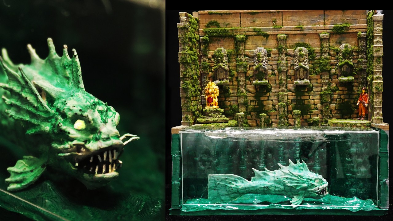 A Water Monster Guards This Ancient Treasure / Diorama