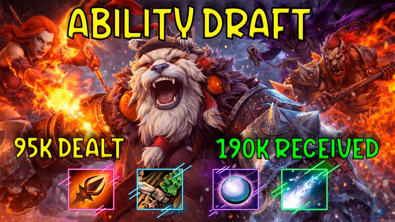TUSK ТАНК, ЕГО НЕВОЗМОЖНО УБИТЬ 🛡️ +190К ПОЛУЧЕННОГО УРОНА В ABILITY DRAFT!  ЭТО DOTA 2!
