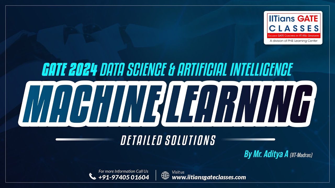 GATE 2024 DA Paper solution | Machine Learning | GATE DA/CS/IT/ Online Lectures | GATE Data Science