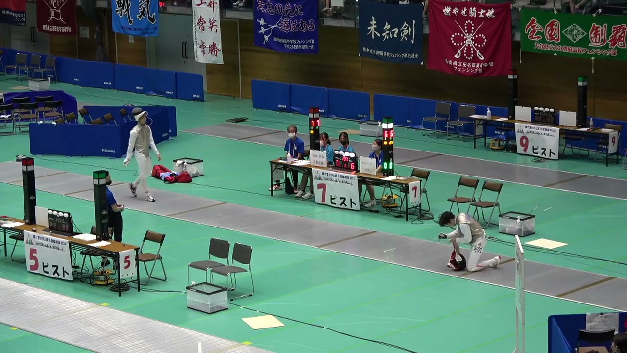 2021年IH フェンシング 男子 フルーレ 準決勝 ロレンツォーニダビデ凌河 YIS(神奈川) vs 橋本祥英 立教新座(埼玉)