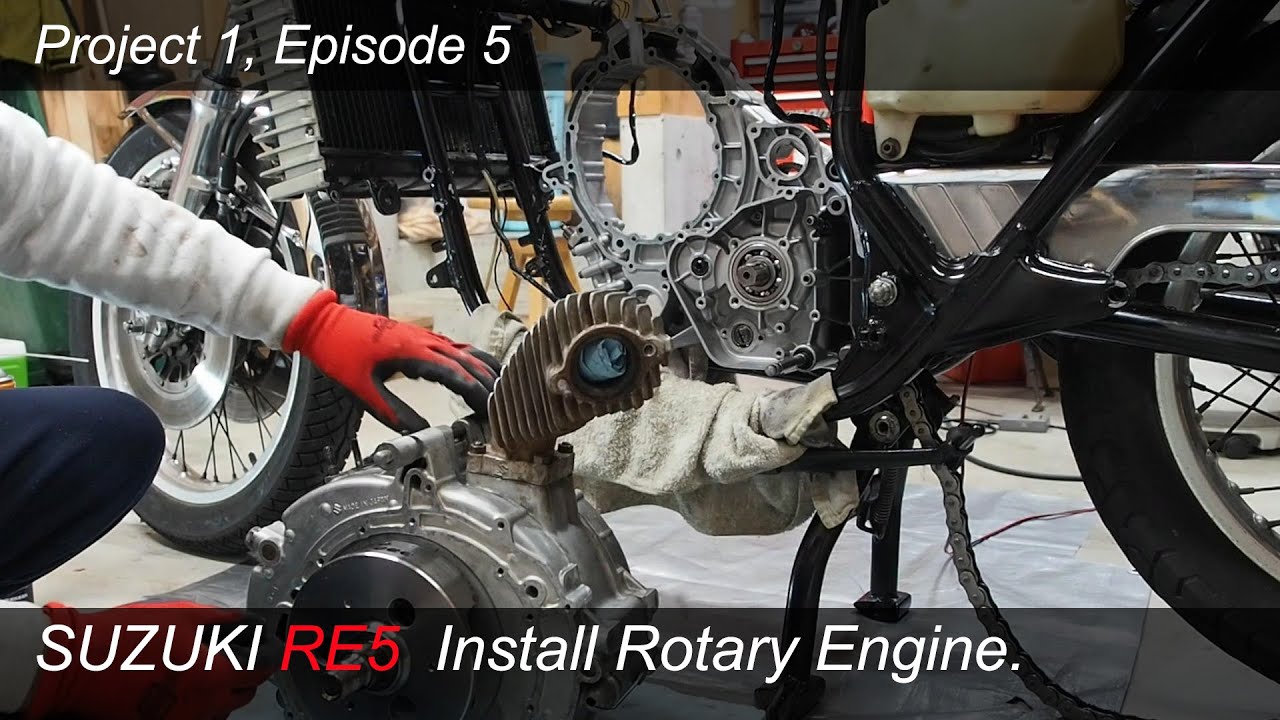 #05 1975 Suzuki RE5 Rotary Engine Installation