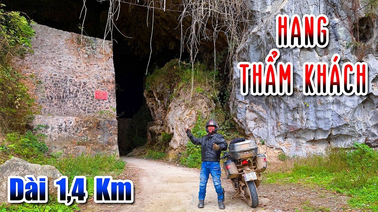 Hang Thẩm Khách ở Lạng Sơn - Hai vợ chồng liều lĩnh chạy xe vào hang dài 1,4 Km