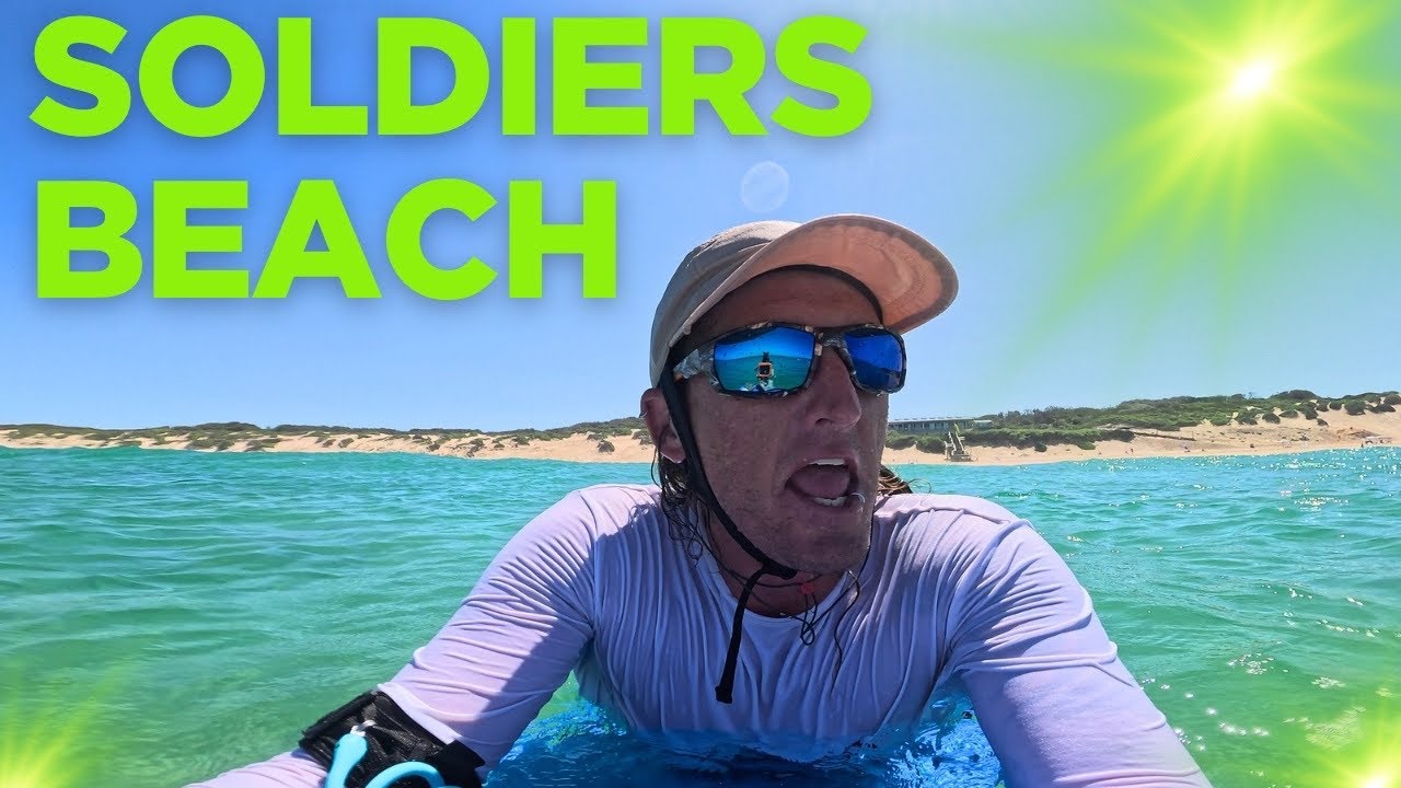 HAVING FUN IN THE SMALL WAVES AT SOLDIERS!