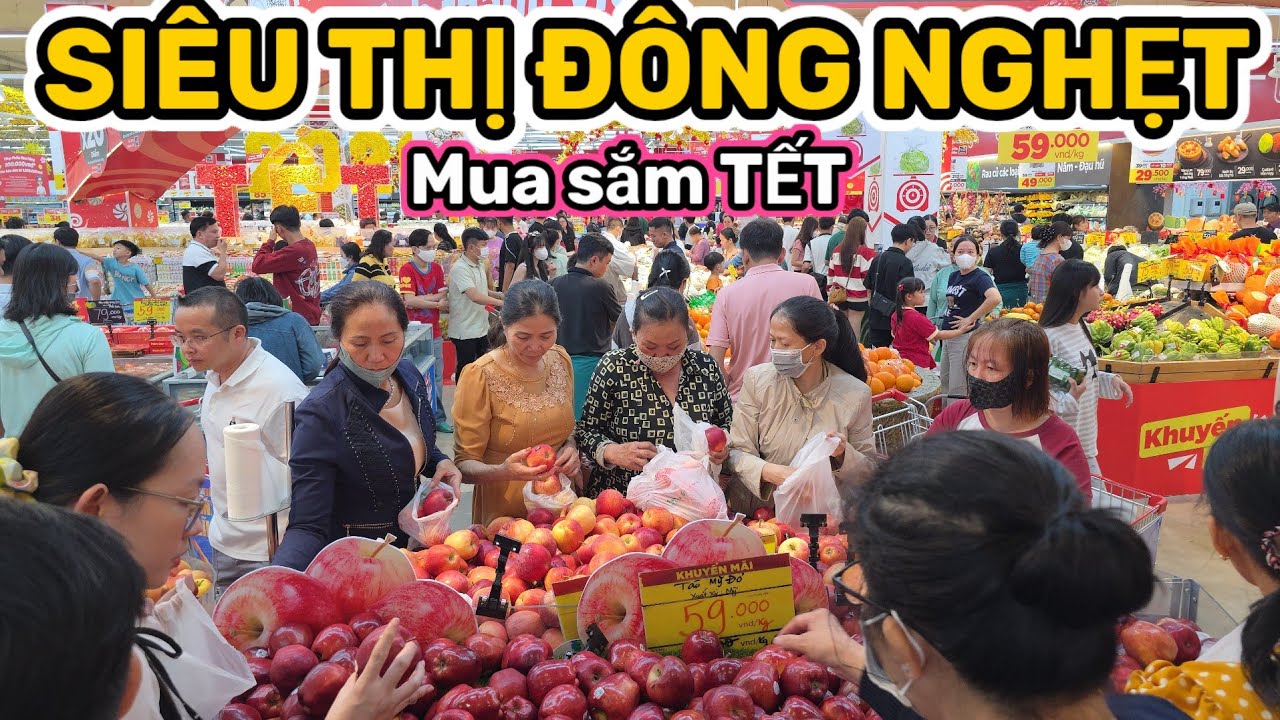 10 GIỜ ĐÊM SIÊU THỊ VẪN ĐÔNG NGHẸT NGƯỜI MUA SẮM TẾT - GO MỸ THO || Nick Nguyen 