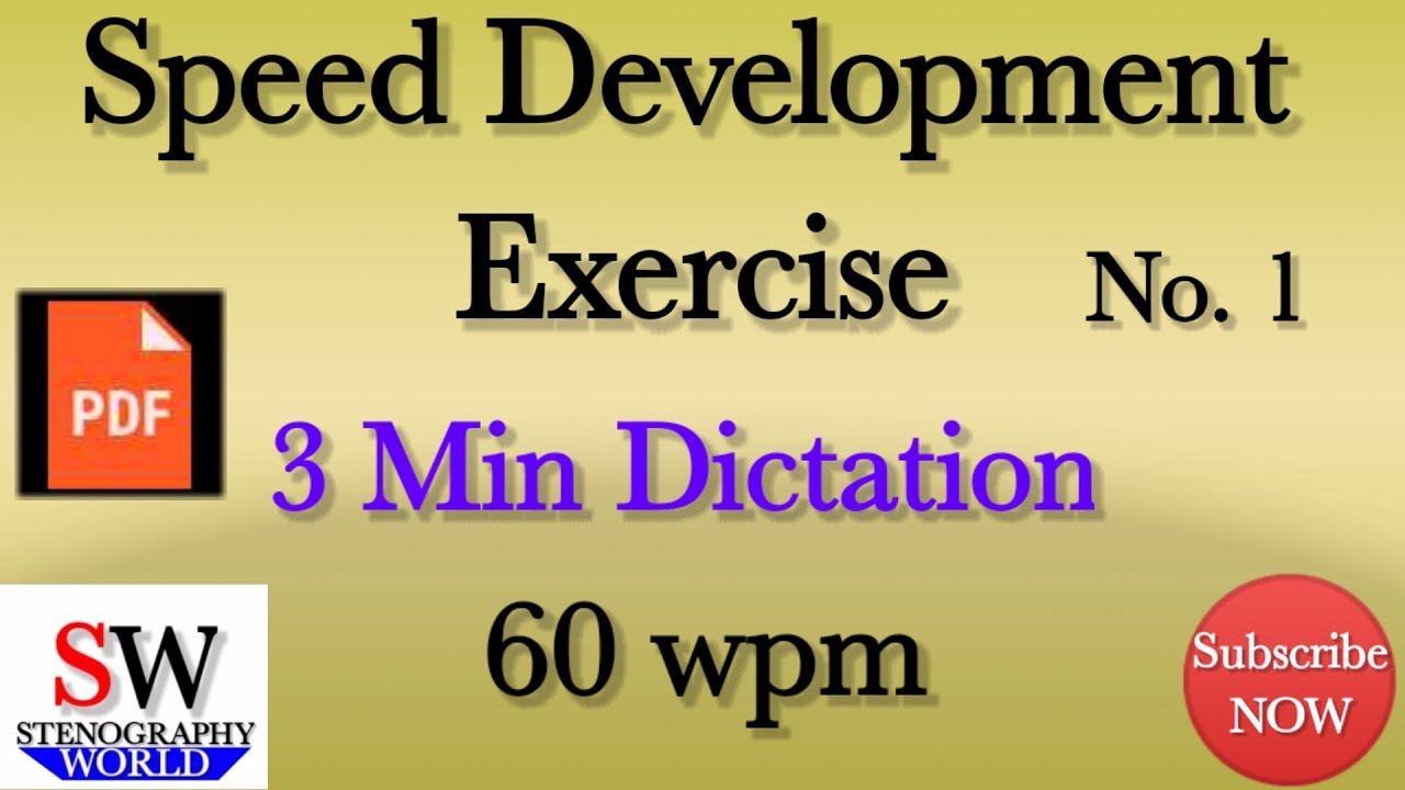 General Dictation No.1 // Shorthand dictation 60wpm in English