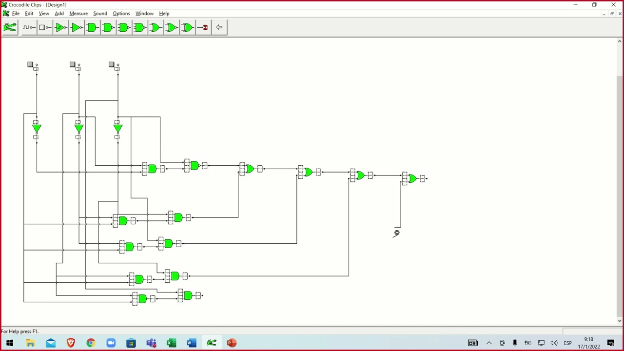 Compuertas Lógicas utilizando el programa Crocodile
