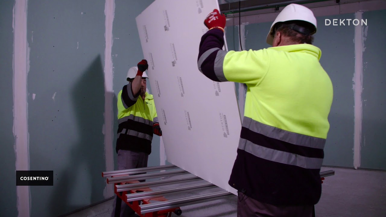 Instalación de solería en gran formato con Dekton - ES