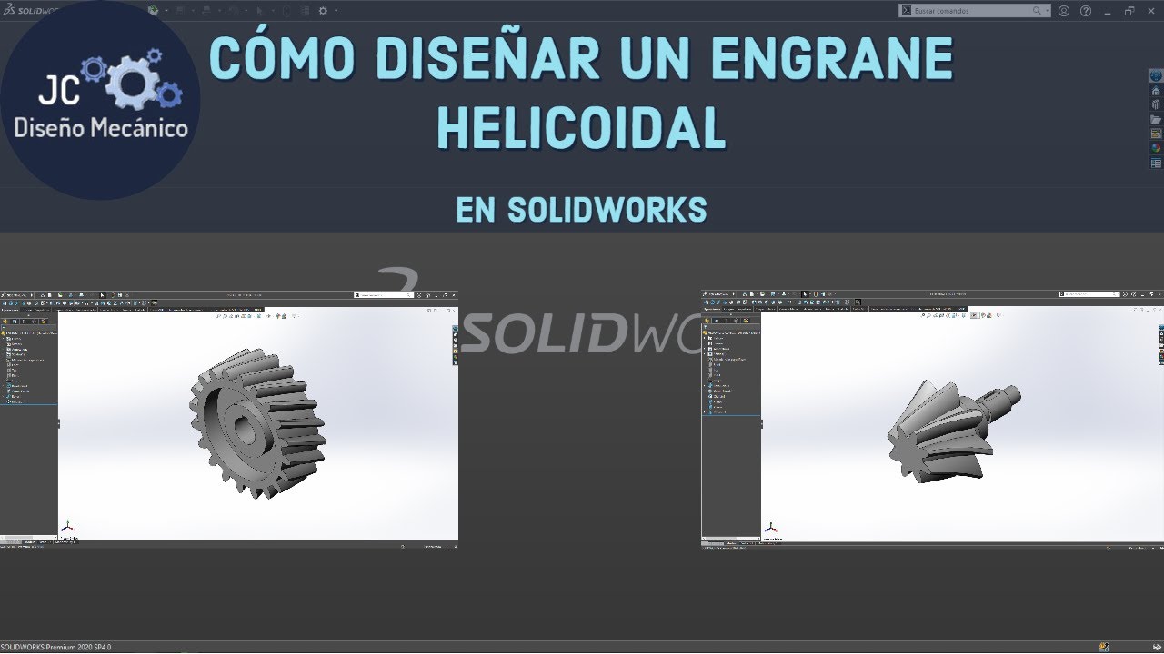 CÓMO DISEÑAR UN ENGRANE HELICOIDAL EN #SOLIDWORKS.