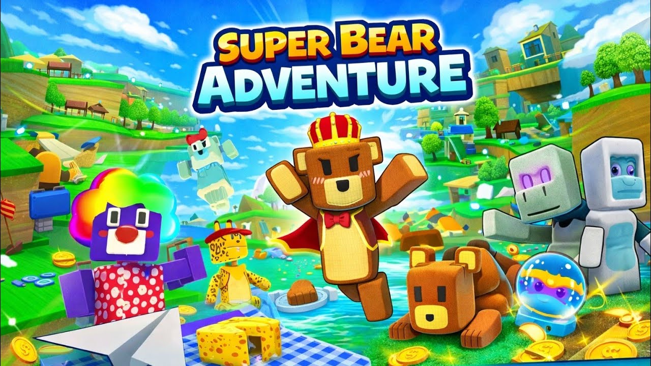 Noob To Pro in Super Bear Adventure LIVE 🐻 | Funny Gameplay