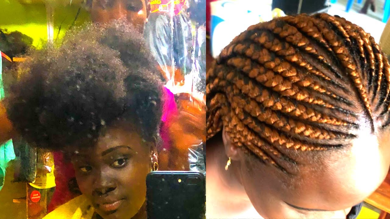 4C Afro Hair Transformation - At A Salon In Uganda 🇺🇬 | This Is What £10 💷 Get's You!