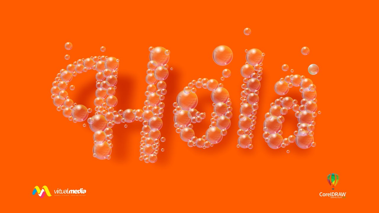04 - Text bubble effect  | Texto burbuja efecto |  CorelDRAW 2020 | VirtualMedia