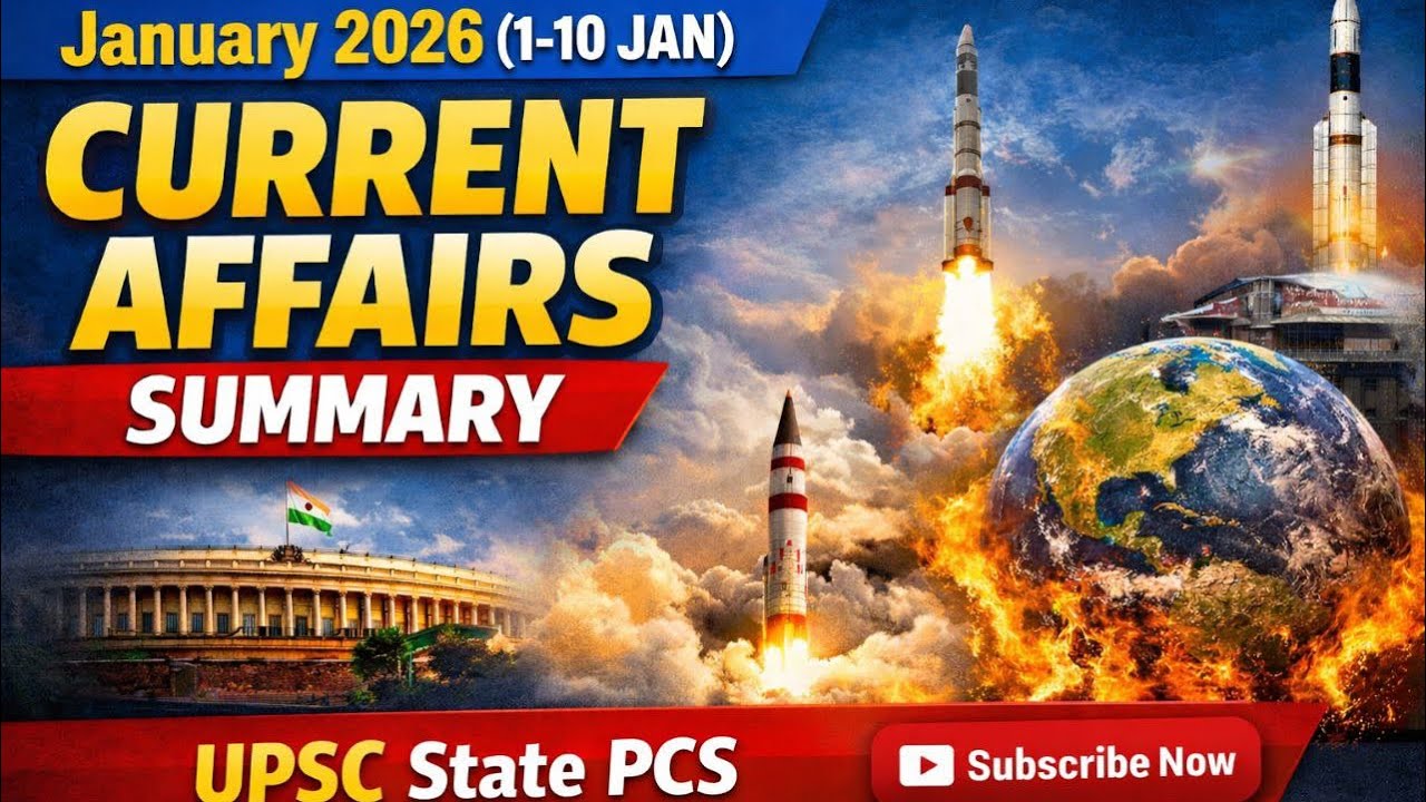 January 2026 Current summary | Monthly Summary | CSE2026 | UPSC | State PCS | OTHER EXAMS 