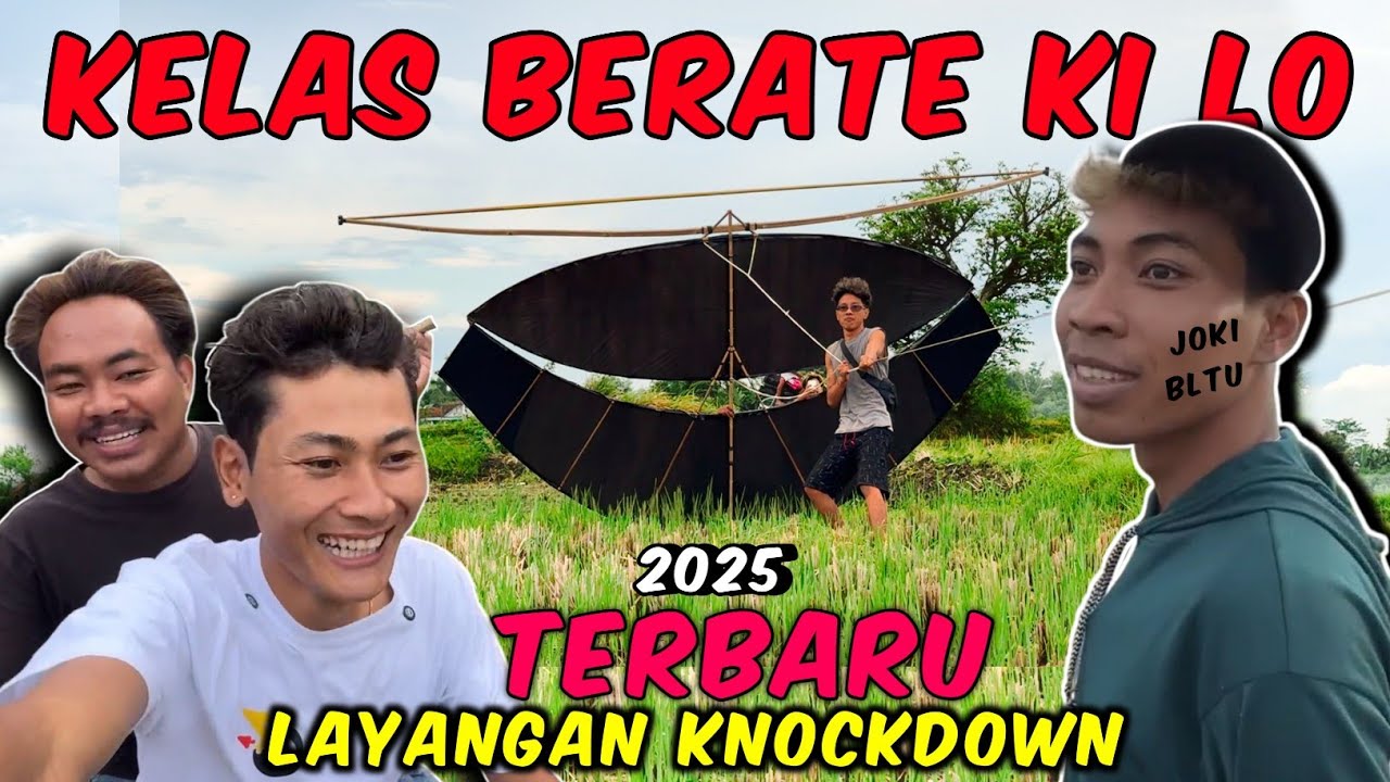 Seru terbangkan layangan 3 meter knockdown di Tulungagung Bayu kendang 2025
